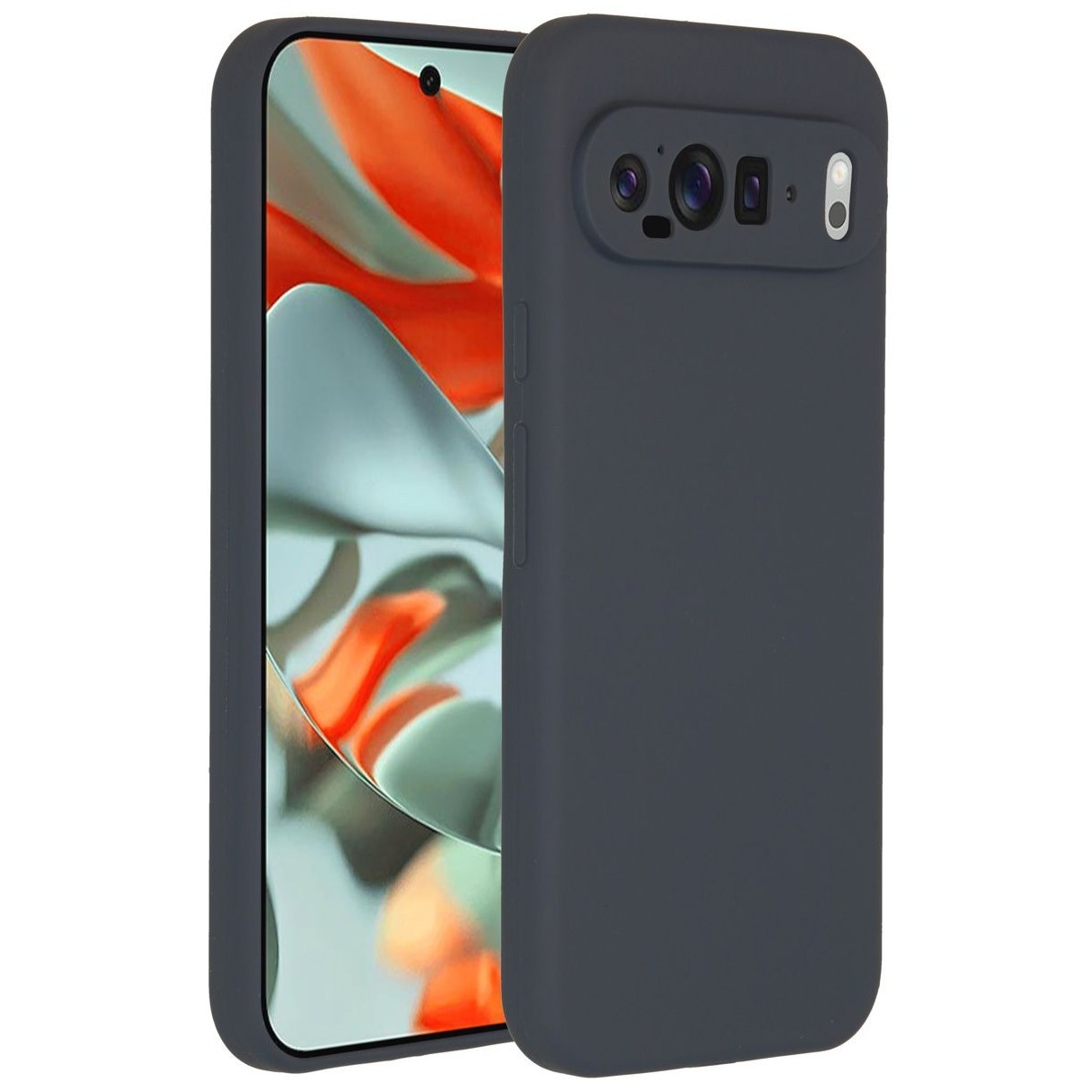 Accezz Liquid Silicone Backcover Google Pixel 9 Pro XL Telefoonhoesje Blauw