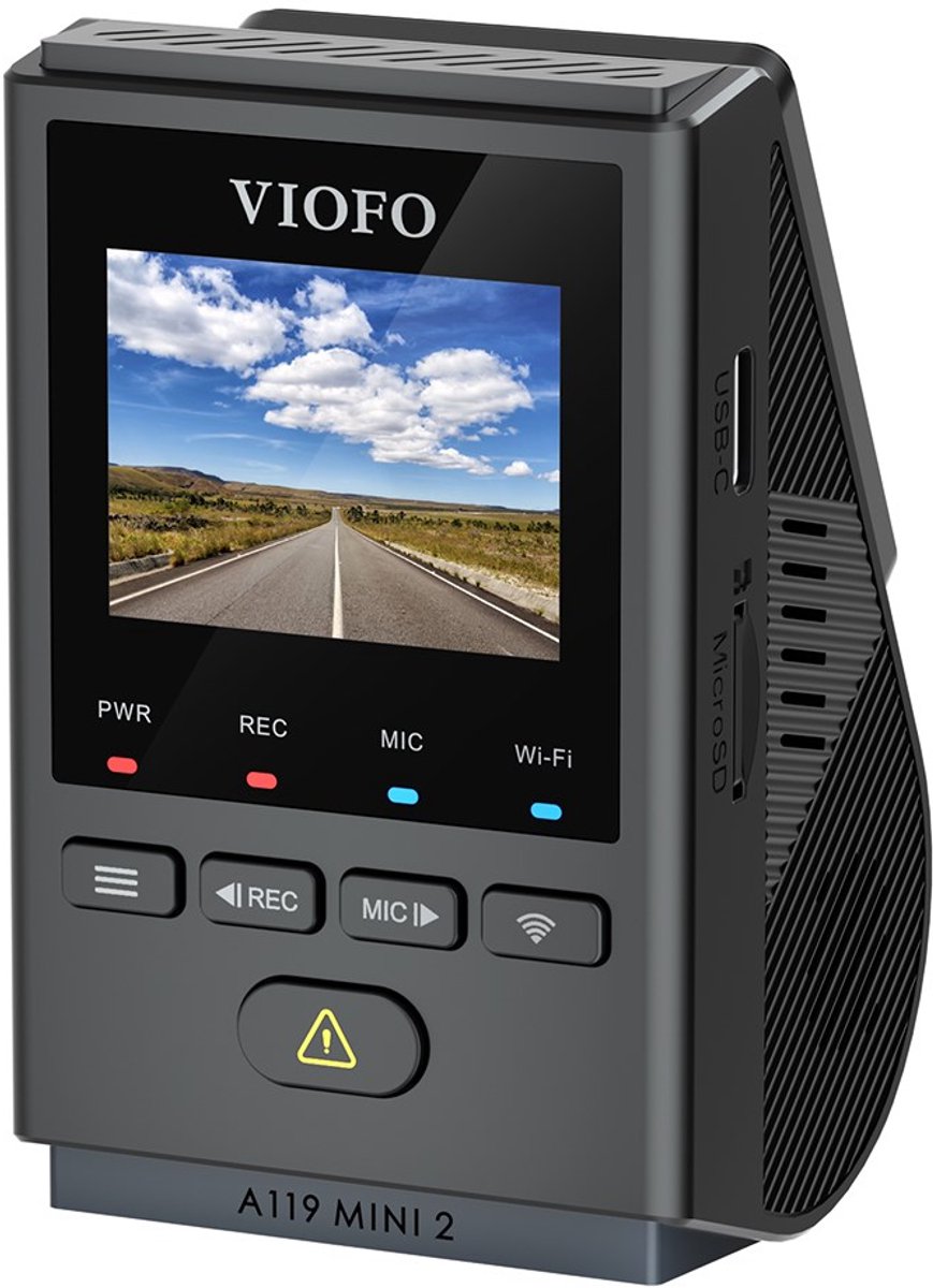 VIOFO A119 Mini 2 - Dashcam Auto - 2K Quad HD - Sony STARVIS 2 Nachtzicht - GPS - 5GHz WiFi - HDR - Parkeerstand - Compact Design