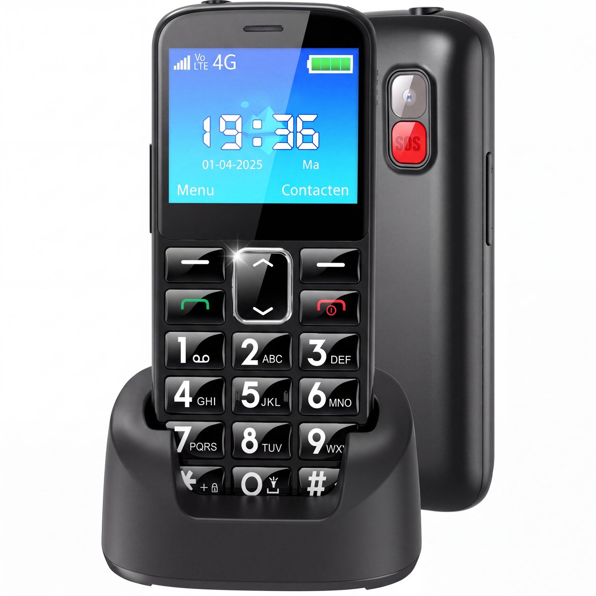 Senzo Senioren Mobiele Telefoon - 4G - SOS-knop - Senioren GSM - Simlockvrij - Incl. Simkaart - Nederlandstalig