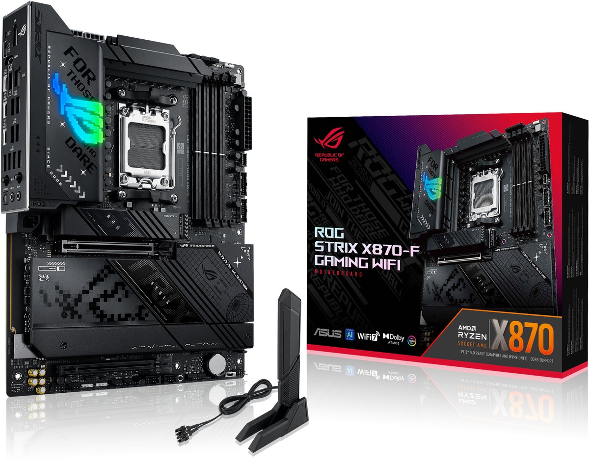 ASUS ROG Strix X870-F GAMING WIFI - Moederbord - Socket AM5 - ATX - AMD X870 chipset