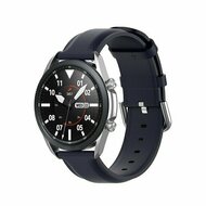 Classic leren bandje - Donkerblauw - Xiaomi Mi Watch / Xiaomi Watch 2 / Xiaomi Watch S1 / S2 / S3 / S4 (47mm)