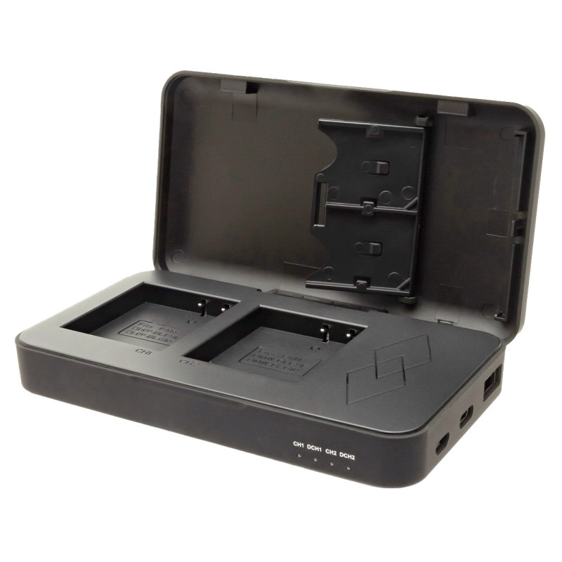 Powercase voor Panasonic DMW-BLG10 - Duo lader, powerbank en bewaarcase in 1