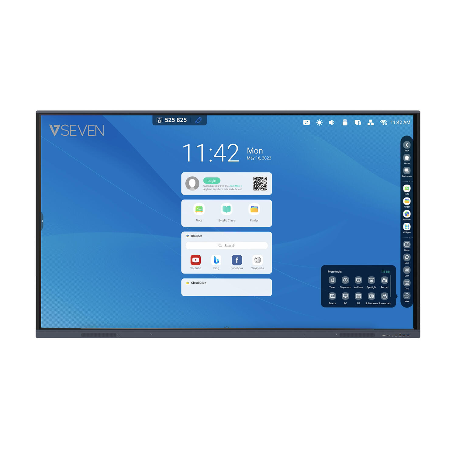 V7 75" Interactive touchscreen display