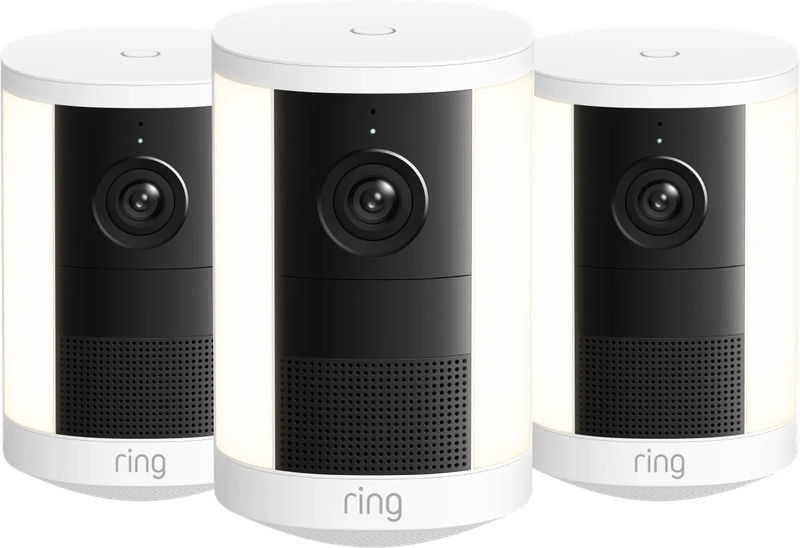 Ring Spotlight Camera 2e Generatie Batterij Wit 3-Pack