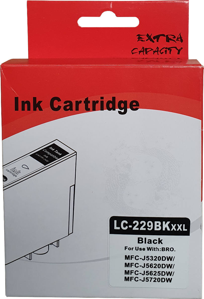 Huismerk Brother LC-229XLBK cartridge zwart