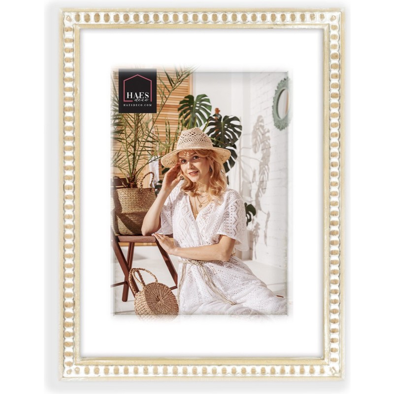 Haes Deco Houten Fotolijst Tignes Bruin / Wit met Passe-Partout voor foto 13x18 / 18x24 - UT7218HS