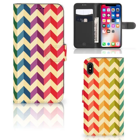 Apple iPhone Xs Max | Telefoon Hoesje | Zigzag Multi Color