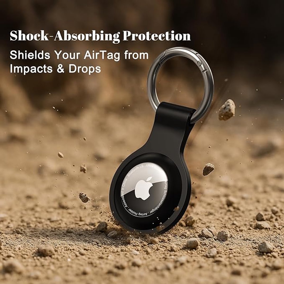 [5-pack] AirTag-houder - Siliconen hoes voor AirTag-sleutelhanger voor sleutels, tassen, bagage, halsbanden voor huisdieren - anti-verloren en krasbestendig ontwerp voor Apple Air Tags 2021