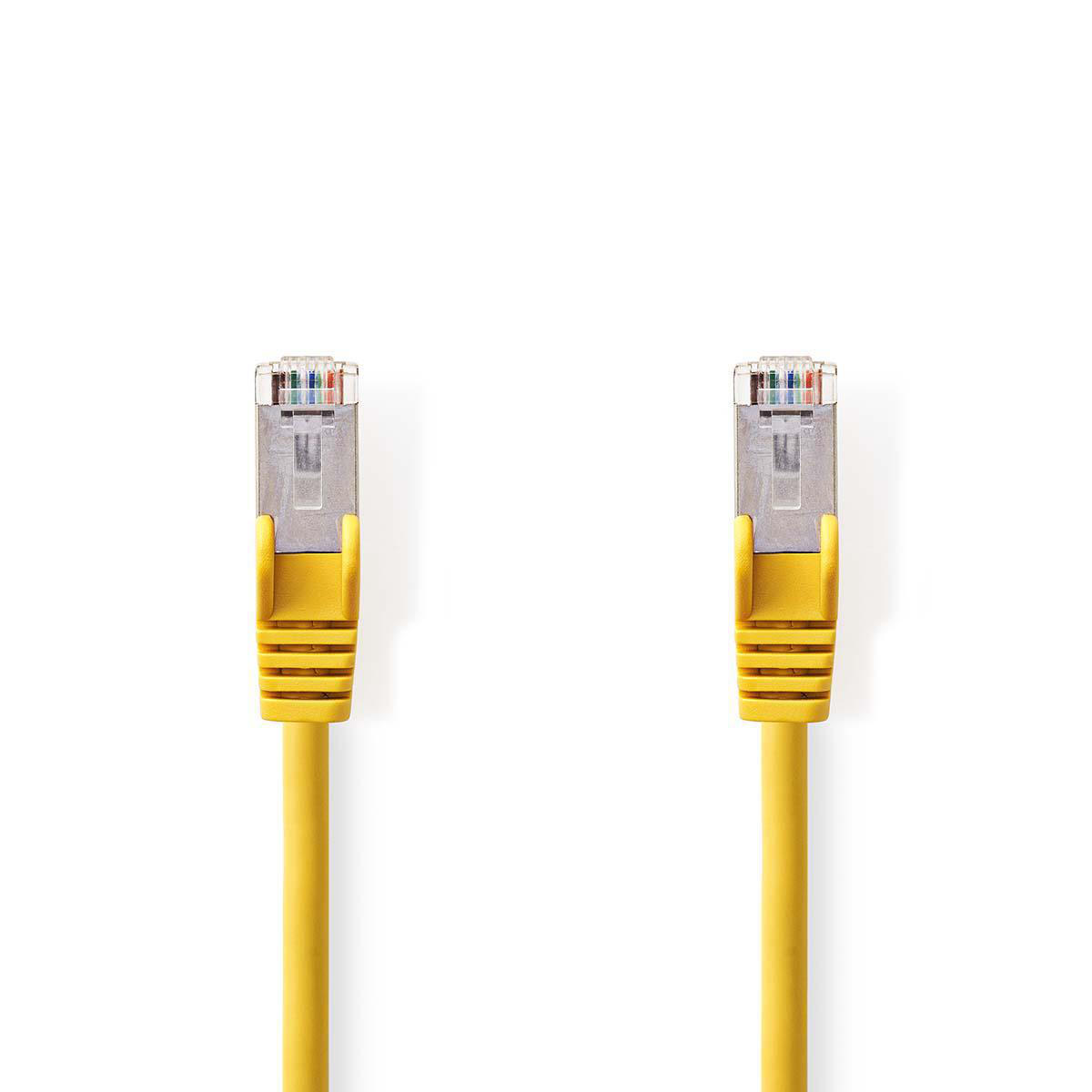 CAT5e SF/UTP kabel geel 15m
