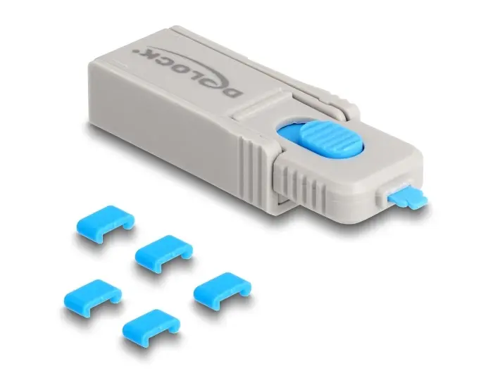Delock USB-C poortblokkers 5st + key