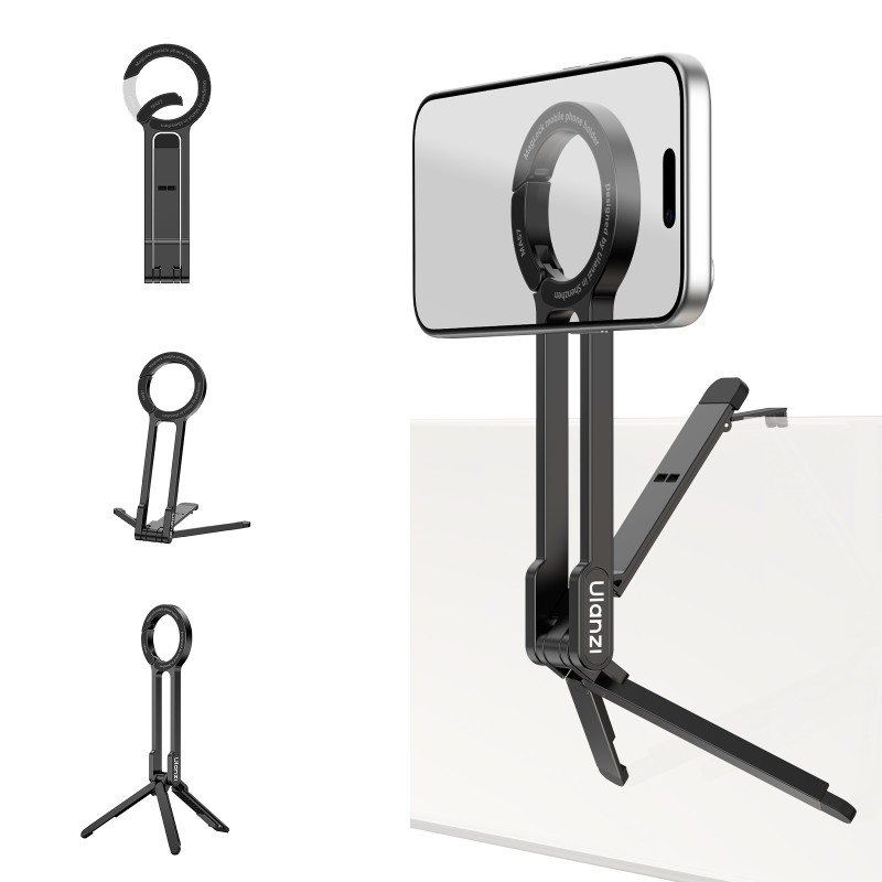 Ulanzi MA57 mini smartphone-statief magnetisch kunststof met MagSafe en karabijnhaak