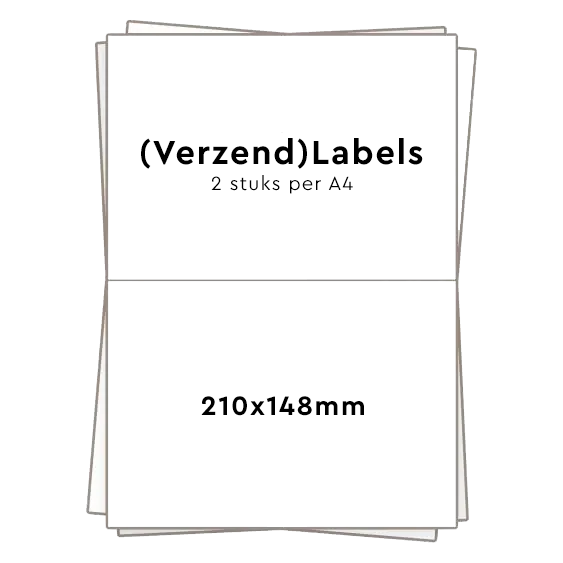 Huismerk 2 stickers per A4 (210x148mm)