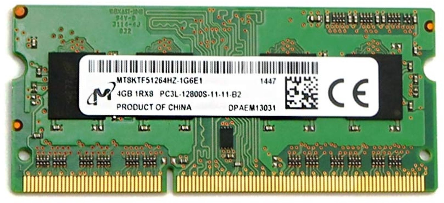 Micron MT8KTF51264HZ-1G6E1 – 4GB DDR3L SODIMM – 204-pin – 1600 MHz – 1.35V – 1Rx8