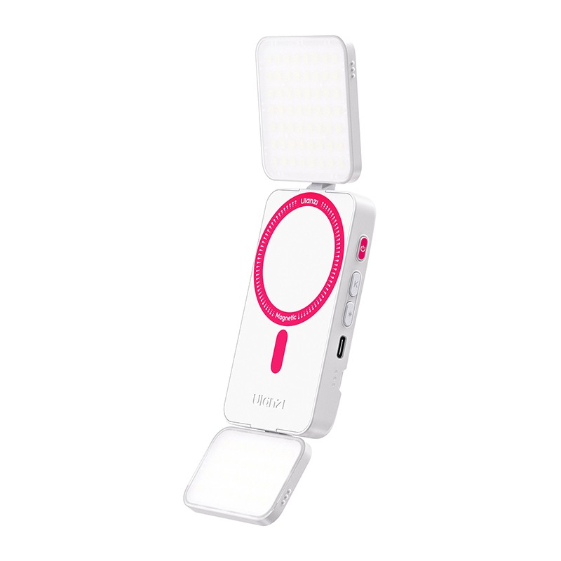 Ulanzi GL01 GlowUp Magsafe Duo Light wit - draadloze magnetische LED-verlichting voor smartphone videografie en fotografie