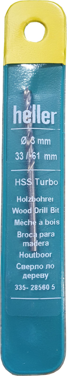 Heller houtboor HSS Turbo 3x61mm