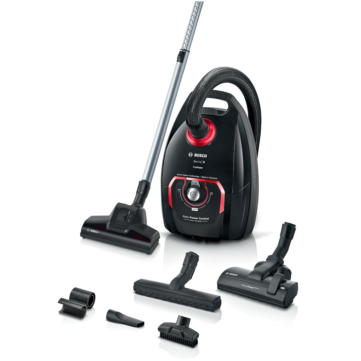 Bosch BGL8POW3A Stofzuiger met zak Zwart