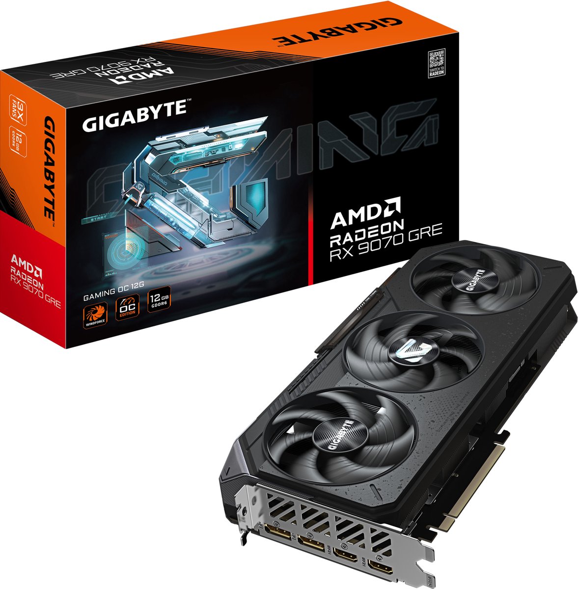 GIGABYTE Radeon RX 9070 GRE GAMING OC 12G AMD 12 GB GDDR6
