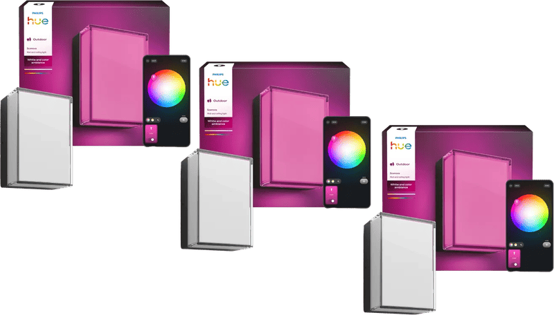 Philips Hue Scenova Muur- en Plafondlamp Buiten 3-Pack