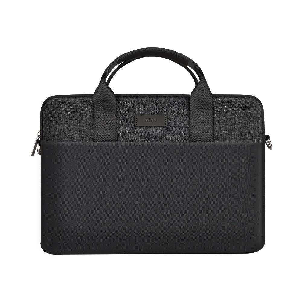 Dunne laptop tas tot 14 inch - MacBook tas - Zwart