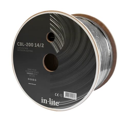 In-Lite 14/2 - Kabel CBL-25 / CBL-40 / CBL-200 - 12V Kabel voor Tuinverlichting · winkelcode INL-10600300-14/2-200-YE