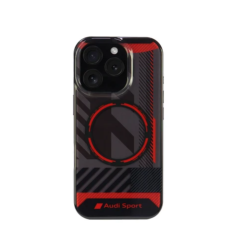 Audi iPhone 16 Pro Back Cover hoesje IML case - magsafe - Zwart