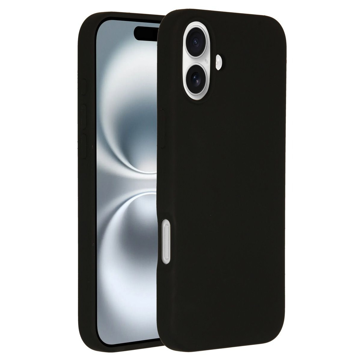 Accezz Liquid Silicone Backcover met MagSafe iPhone 16 Plus Telefoonhoesje Zwart