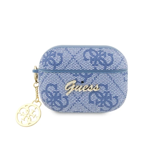 Guess AirPods Pro & Pro 2 Case - 4G - Heart Charm - Blauw