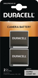 2x GoPro Hero 5, 6, 7 accu AHDBT-501 (Duracell)