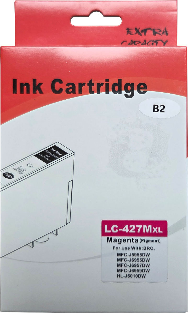 Huismerk Brother LC-427XLM cartridge magenta