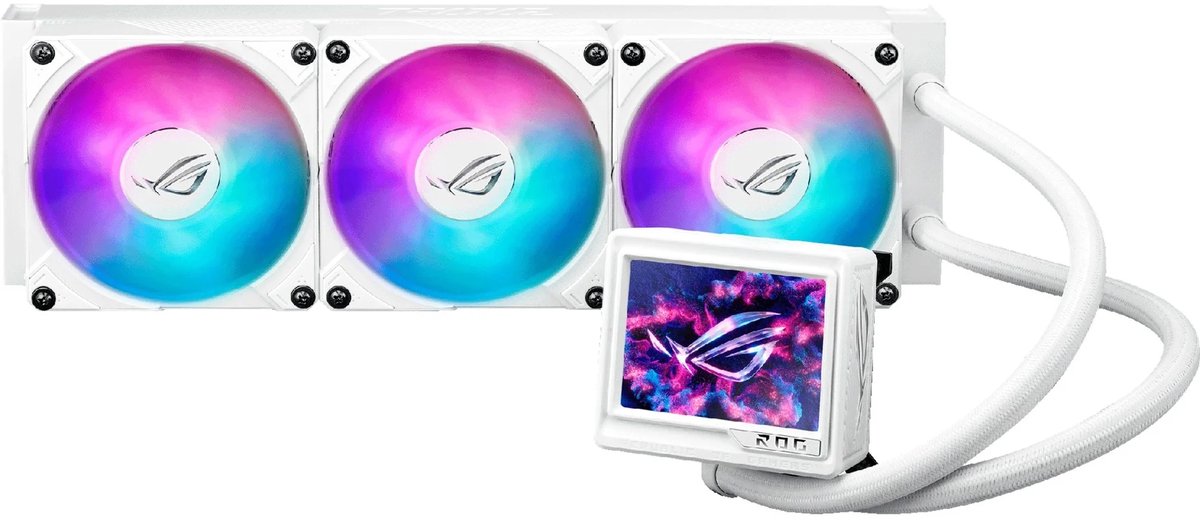 ASUS ROG Ryujin III 360 ARGB Extreme - All-in-One Waterkoeler - 360mm Radiator - LCD Display - ARGB Verlichting - Wit