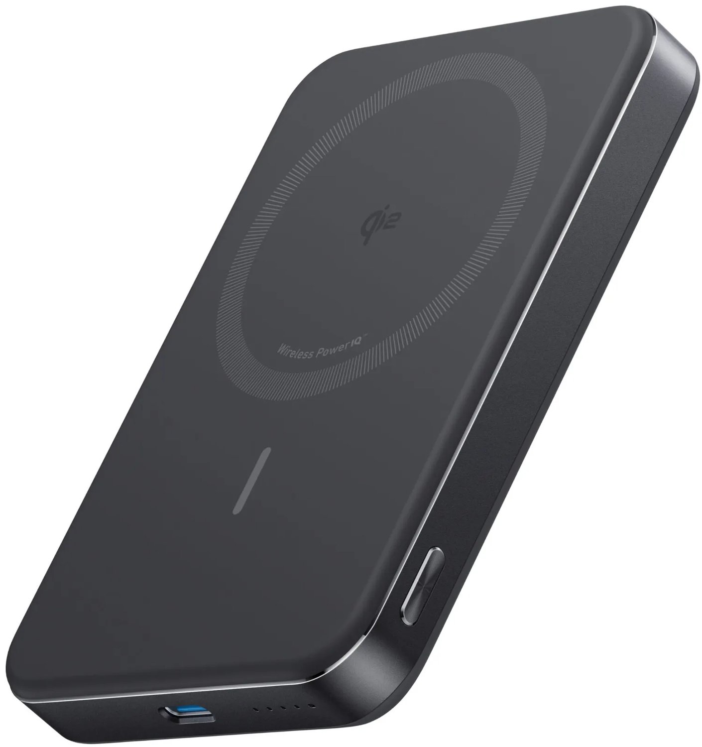 Anker MagGo Powerbank - 10.000mAh - Qi2 - Gecertificeerd 15W Draadloos Opladen - Magnetisch en Ultradun - Inclusief USB-C naar USB-C Kabel - Zwart