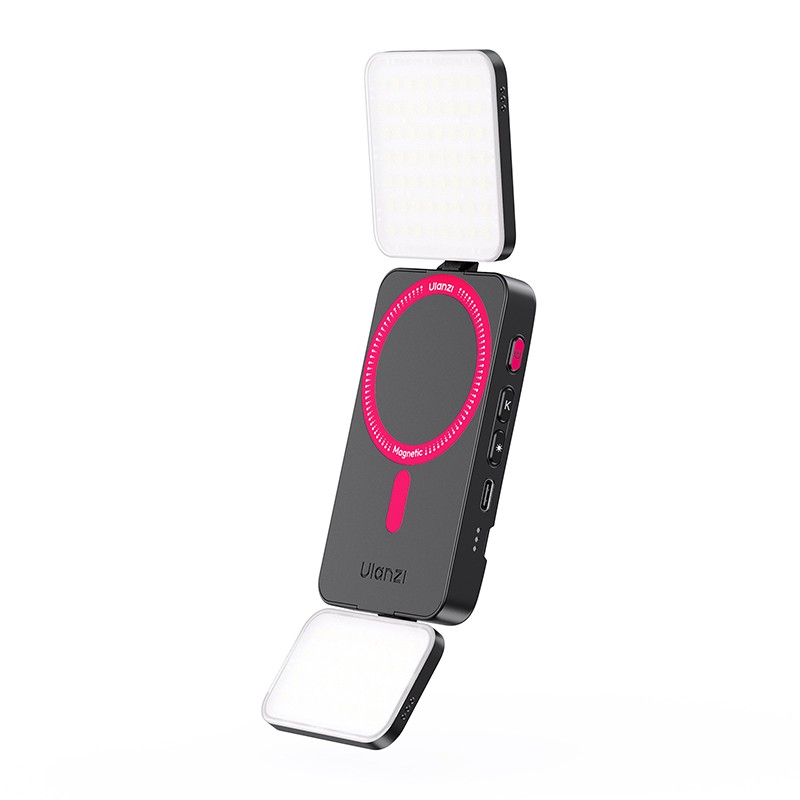 Ulanzi GL01 GlowUp Magsafe Duo Light in zwart voor professionele belichting