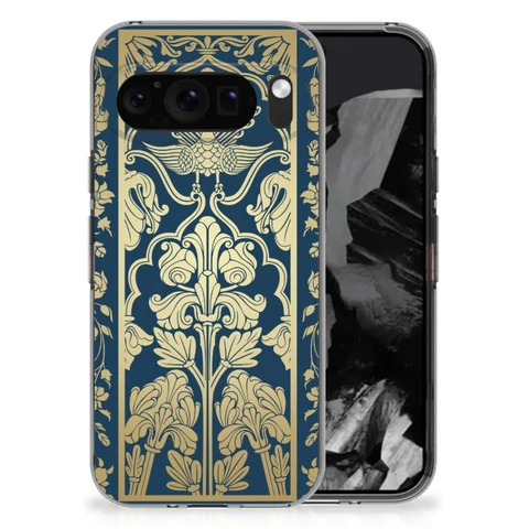Google Pixel 9 Pro XL | Flexibel TPU Case | Beige Flowers