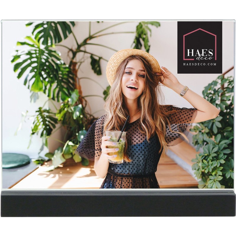 Haes Deco Acryl Fotolijst Falun voor foto 15x20 met houten standaard zwart - AQ768BHS