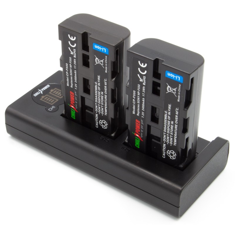 ChiliPower NP-F550 Sony USB Duo Kit - Camera accu set