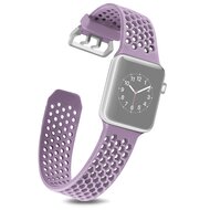 Bandje met gaatjes - Lichtpaars - Geschikt voor Apple Watch 44mm / 45mm / 46mm / 49mm