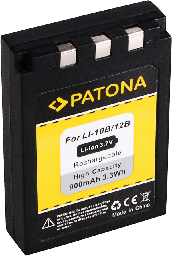 Olympus Li-10B / Li-12B, Sanyo DB-L10B accu (Patona)
