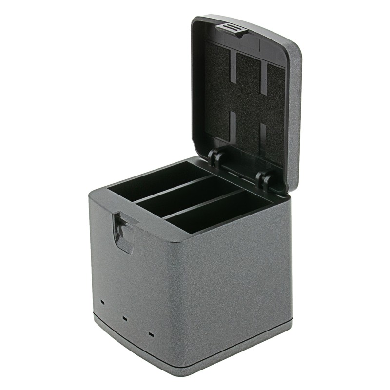 Triple lader Oplaadbox voor GoPro Hero13 accu's - inclusief USB-C kabel