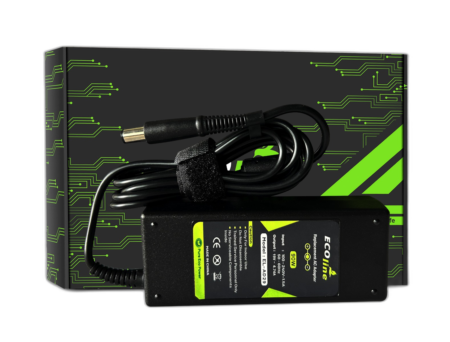 EcoLine - Oplader / AC Adapter Compatibel Met De HP Envy Pavilion DV4 DV5 DV6 Compaq CQ61 CQ62 19V 4.74A