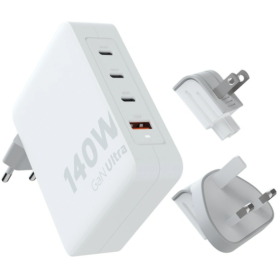Xtorm GaN-Ultra Travel Charger 140W USB-C USB-A Oplader Wit