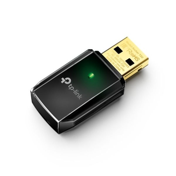TP-Link Archer T2U - AC600 Wireless Dual Band USB Adapter Wifi adapter Zwart
