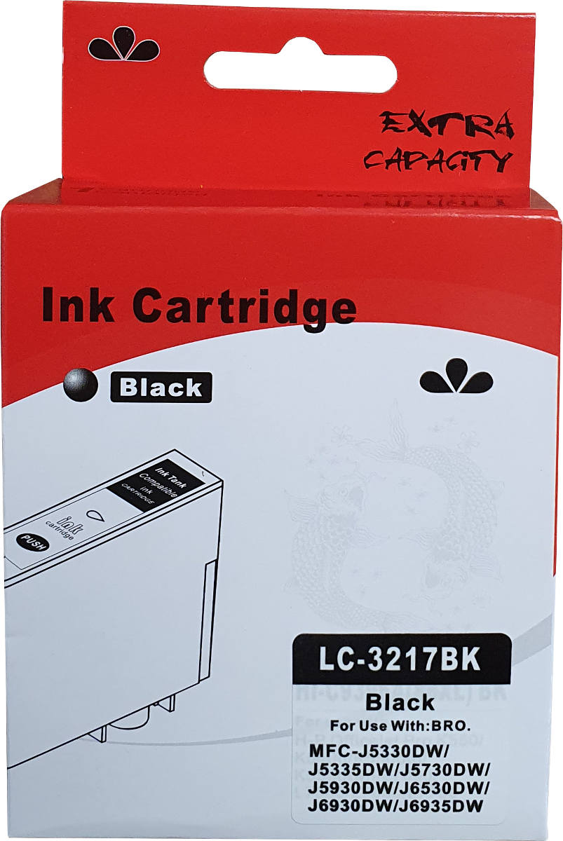 Huismerk Brother LC-3217BK cartridge zwart