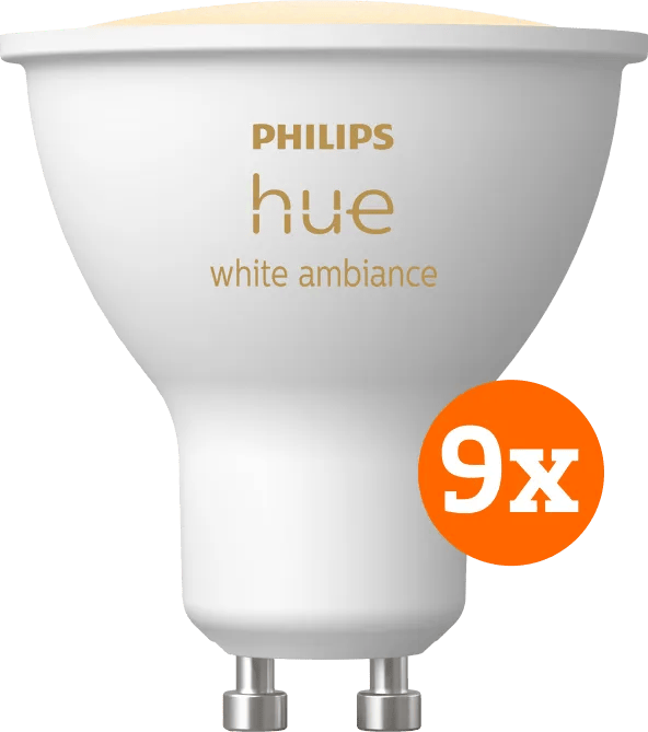 Philips Hue White Ambiance GU10 9-pack