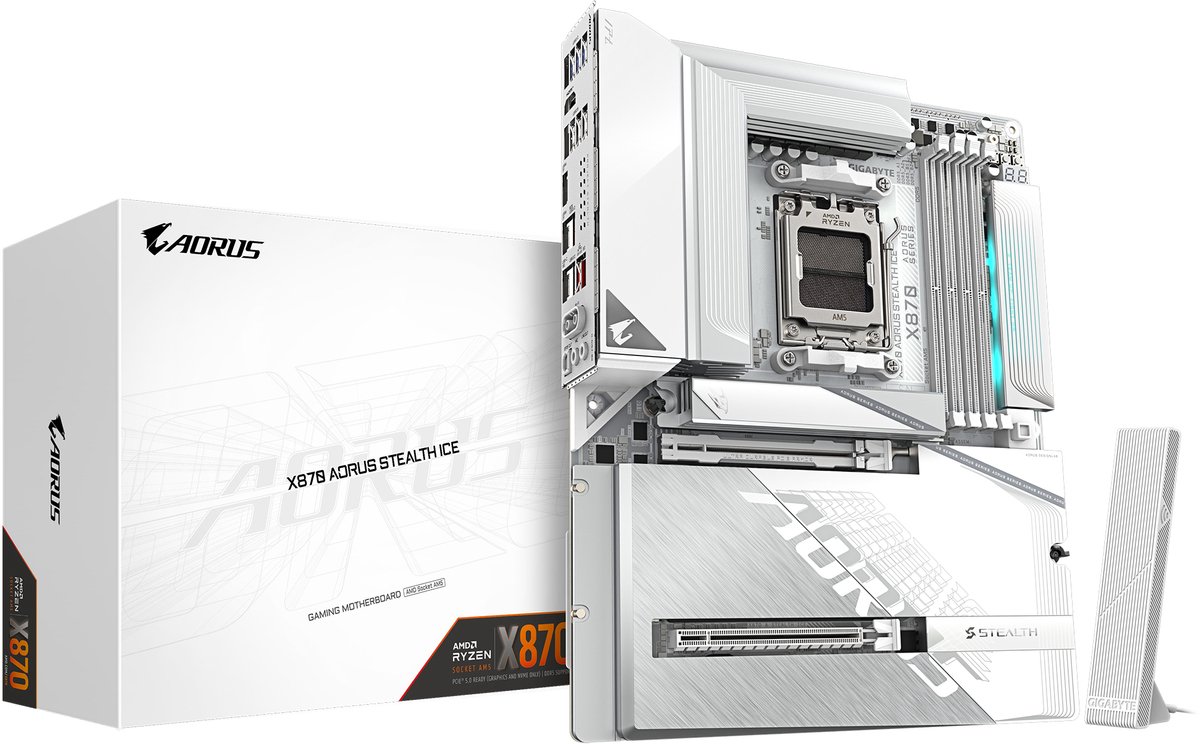 GIGABYTE - X870 A STEALTH ICE - Moederbord