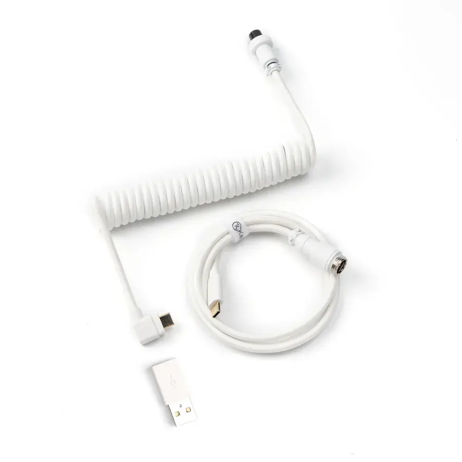 Keychron Coiled Aviator kabel haaks wit
