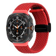 Braided band met D-buckle sluiting - Rood - Samsung Galaxy Watch Ultra / Ultra 2 - 47mm