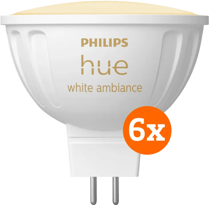 Philips Hue spot White Ambiance MR16 6-pack