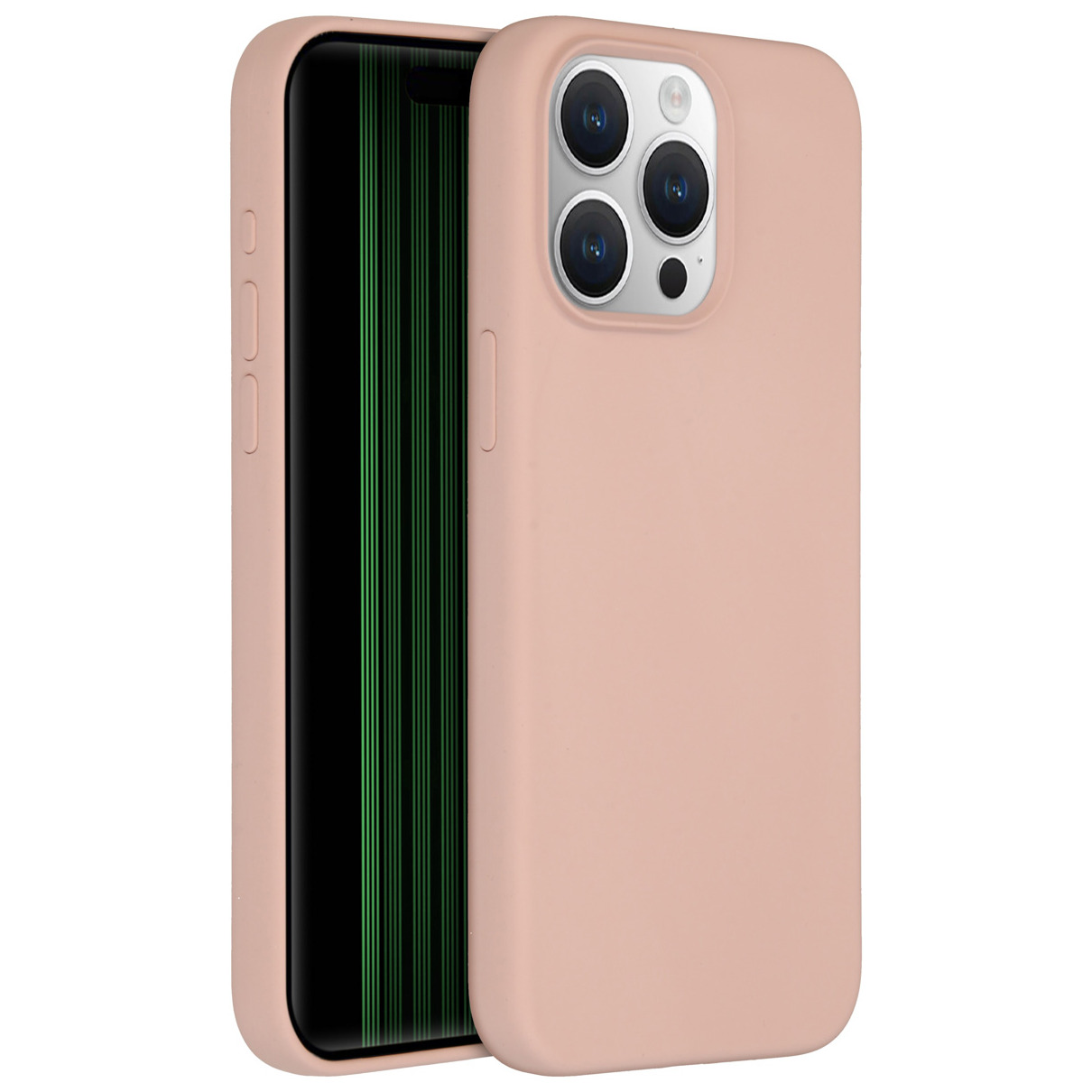 Accezz Liquid Silicone Backcover iPhone 15 Pro Max Telefoonhoesje Roze