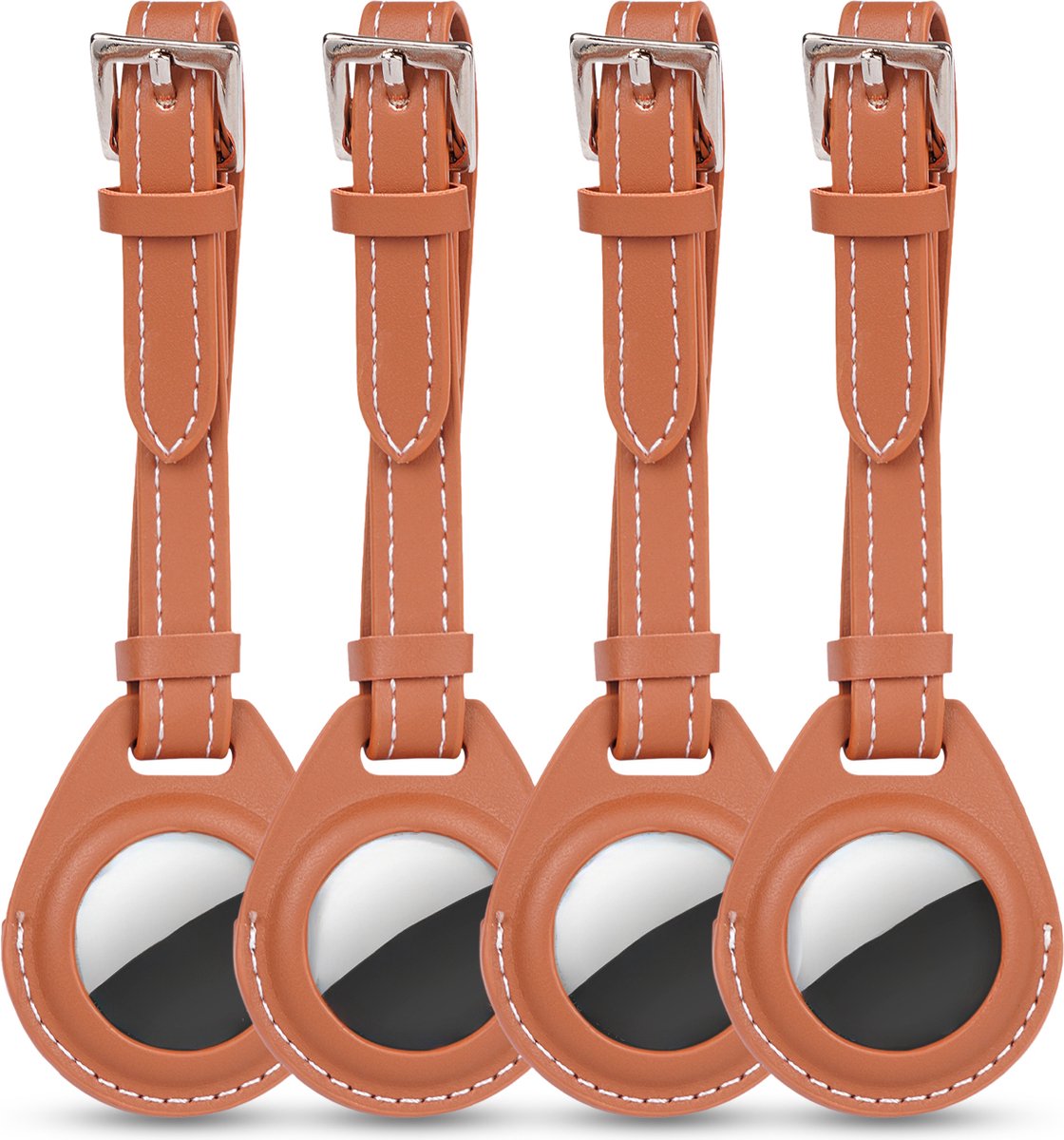 Airtag Sleutelhanger Houder 4 stuks Wallet Hoesje Geschikt Voor Apple Airtag
