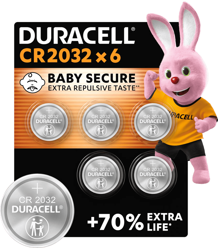 Duracell Specialty CR2032 lithium knoopcelbatterijen 3V 6 stuks